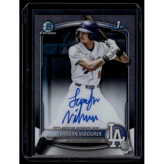 2025 Bowman Draft Chrome Prospect Autographs AU #CPA-LV Landyn Vidourek Dodgers Los Angeles Dodgers MLB Autographed BASEBALL Trading Card