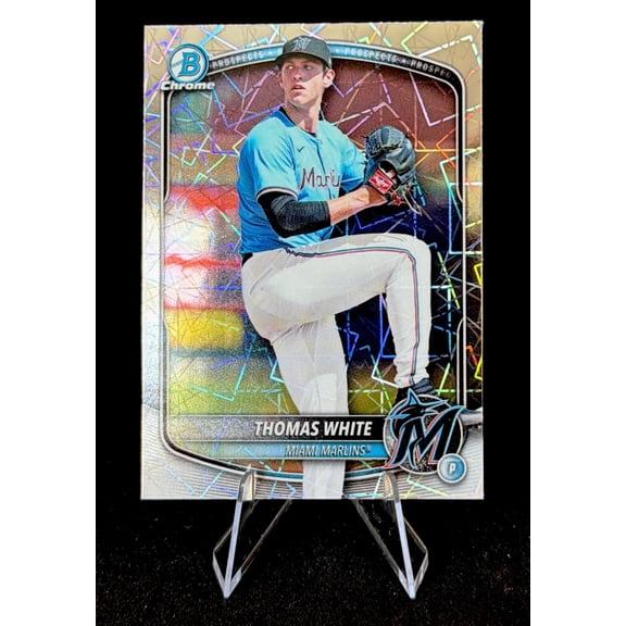 2025 Bowman Draft Thomas White #BDC-26 Laser Refractor Parallel/Variety Rookie