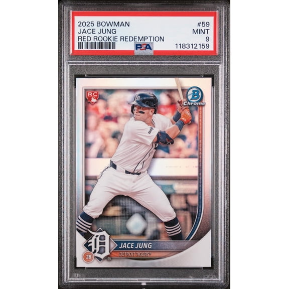 2025 Bowman Red Rookie Redemption Jace Jung #59 PSA 9
