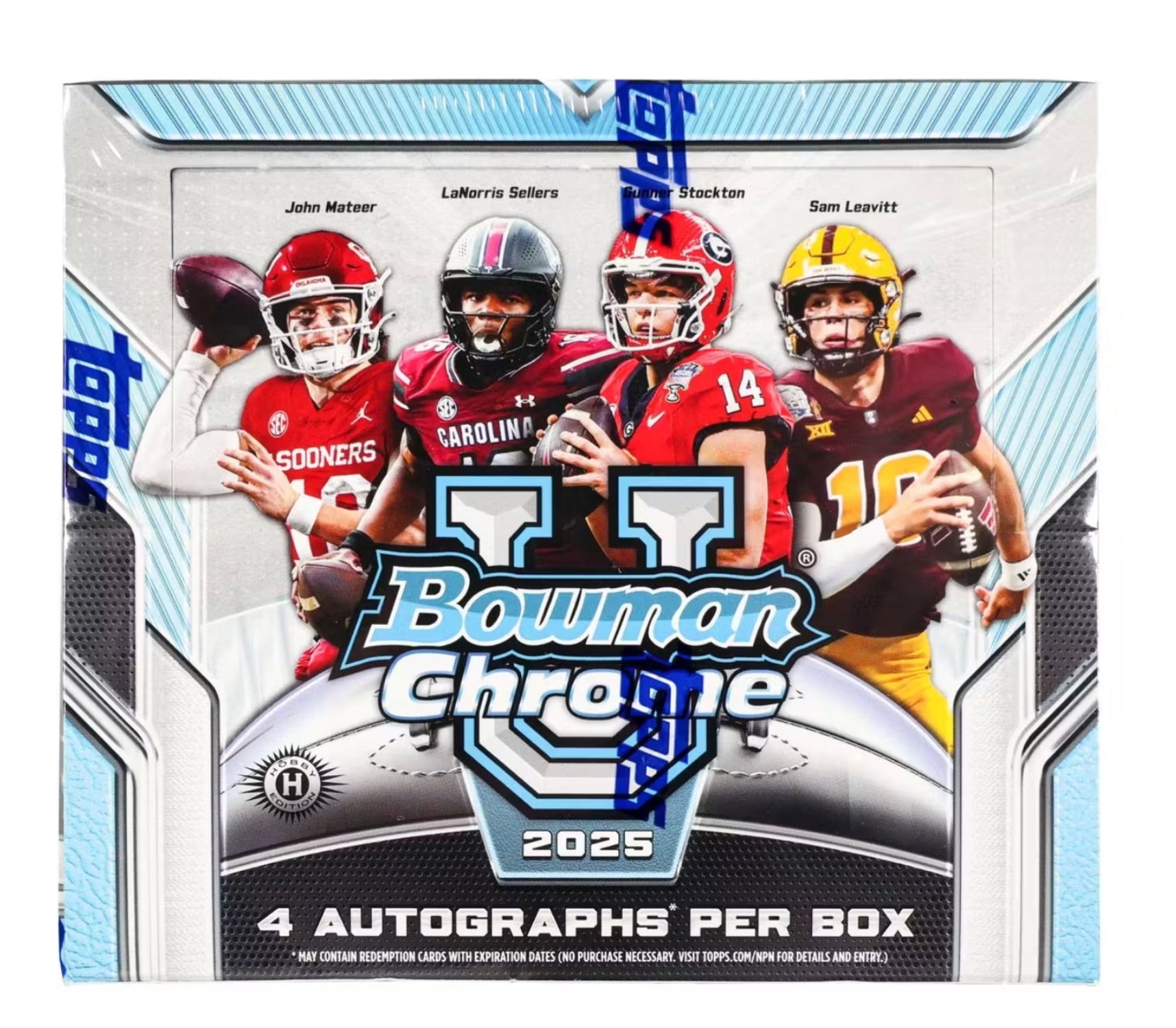 2025 Bowman University Chrome Football Hobby Jumbo Box