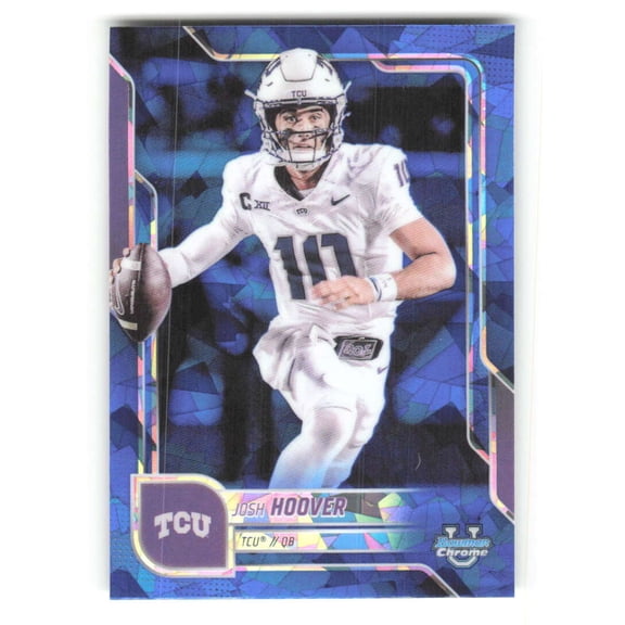 2025 Bowman University Chrome Sapphire #144 Josh Hoover TCU NCAA Football Trading Card