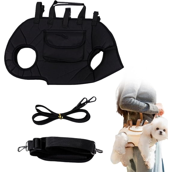 2025 Breathable Multi-Function Pet Carrier Backpack, Adjustable Full-Body Harness with Traction Leash, Outdoor Walking & Travel with Safety Lock, for Small to Medium Dogs & Cats