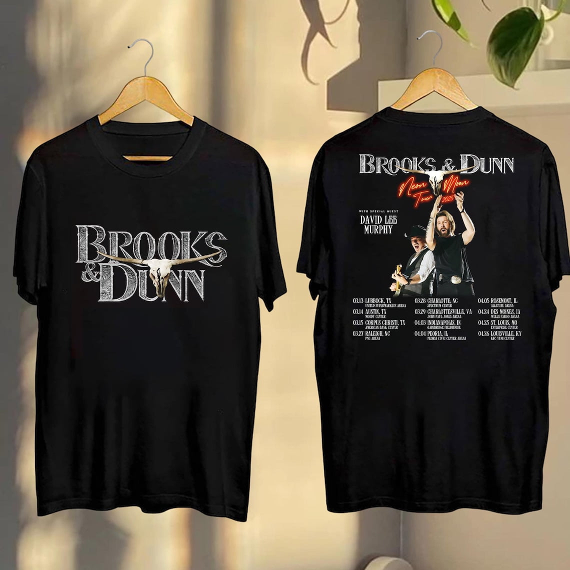 2025 Brooks and Dunn Neon Moon Tour Shirt, Brooks & Dunn, Unisex Short Sleeve Shirt, Size S5XL