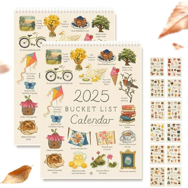 2025 Bucket List Calendar, 2025 Calendar, Seasons Bucket List Calendar Bucket List Calendar 2025 Uk