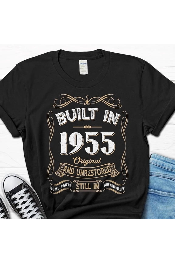 2025/Built in 1955 Original & Unrestored Gift, 70th Birthday Men's Shirt, Built