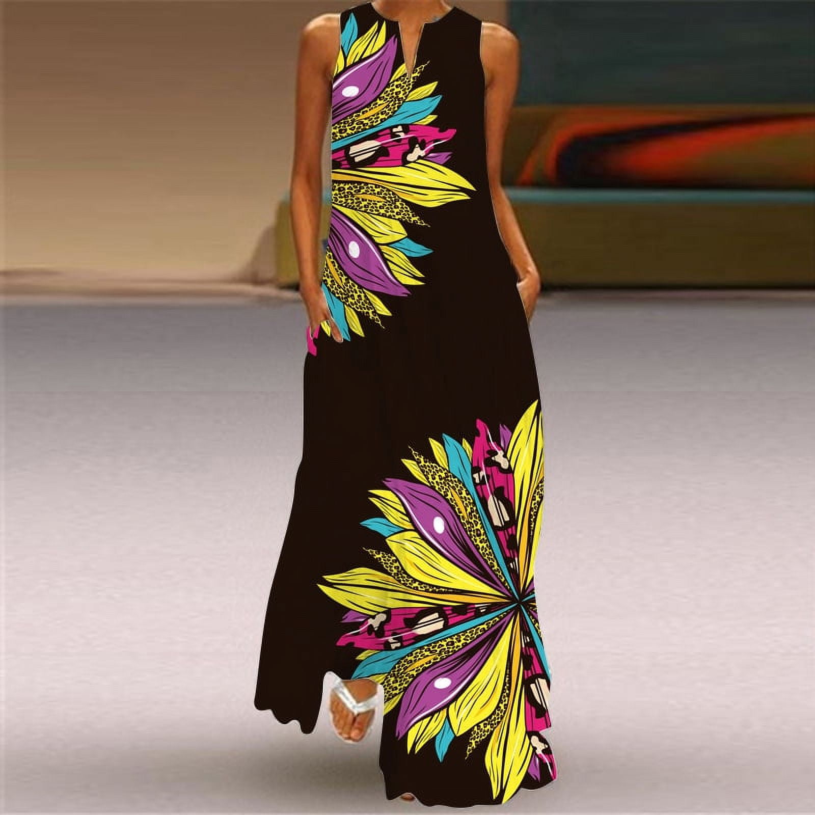 Unique Black Oversized Butterfly Nail Bead Cotton Dress Summer