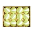 thumbnail image 1 of 2025 CISIL & 12 -Count Christmas Tree Ornaments Velvet Fluorescence Yellow Balls 6cm 2.36In, 1 of 5
