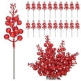 thumbnail image 1 of 2025 & CISIL 20pcs Christmas Glitter Berry Stems, Artificial Berry Stems Holly Christmas Berry Picks Christmas Tree Ornaments DIY Christmas Wreath Crafts, 1 of 4