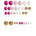 thumbnail image 1 of 2025 & CISIL 32Pcs/set Ball Cake Toppers Gold Pearl Balls Cupcake Topper Flags For Kids Birthday Party Wedding Decorations Baby Shower, 1 of 4