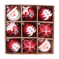 thumbnail image 1 of 2025 & CISIL 9 Christmas Balls Christmas Tree Decoration Ornaments For Christmas Tree Holiday Wreath Garland Decoration Ornaments, Red And Gold, 6cm, 1 of 2