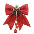 thumbnail image 1 of 2025 & CISIL Christmas Bow Decorations, Wreaths Bows, Large Christmas Tree Bow, Sequin Bow Ties, Xmas Decorative Bows Ornaments For Home Christmas Party, 9.8 X 11.8in, 1 of 5