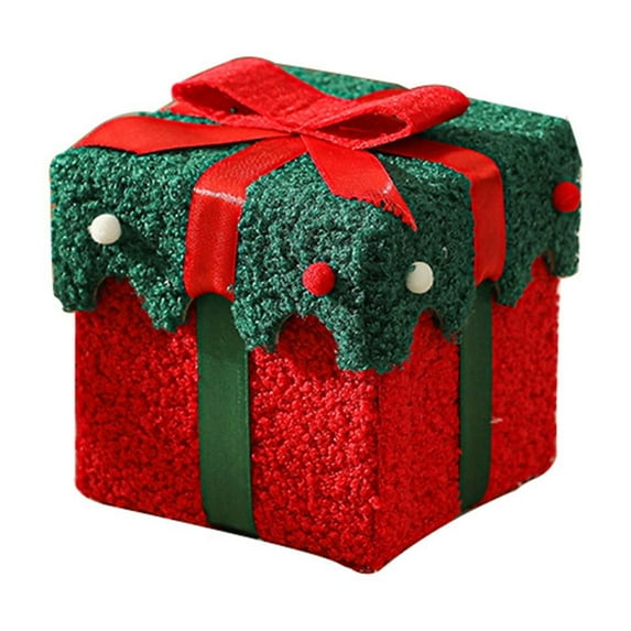 2025 & CISIL - Christmas Decoration Gift Box Thick Velvet Gift Box With Bow, Suitable For Christmas Indoor And Outdoor Home Garden Party Decoration