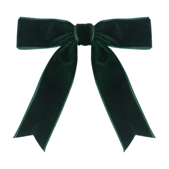 2025 & CISIL Christmas Red And Green Velvet Ribbon Bow Handmade Tailcoat Cutting Christmas Tree Gift Box Decoration Bow