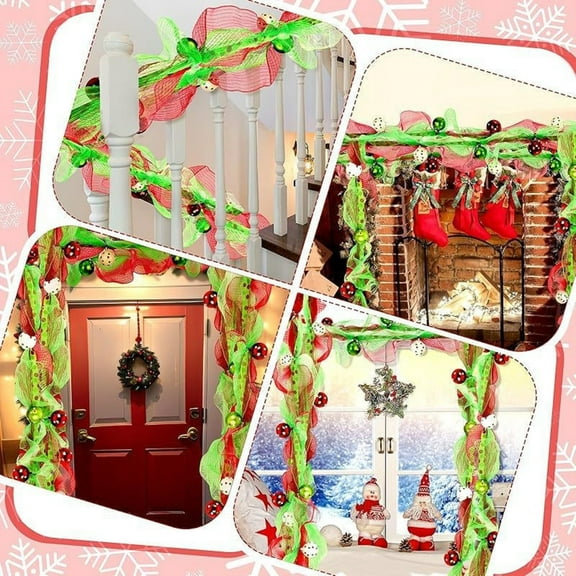 2025 CISIL & Christmas Tree Ornaments Velvet green Balls 8.85ft