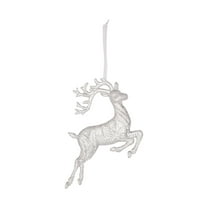 2025 CISIL Festive Glitter Deer Wall Hanging Decor Set Acrylic Crystal Reindeer Ornaments for Christmas Tree Home Party Decorations Wedding Birthday Celebrations - Elk