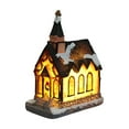 thumbnail image 1 of 2025 & CISIL - Lighted Christmas Village Houses Set Battery Operated Resin Christmas House With LED Light Village Figurines For Christmas Tabletop Holiday Ornament Decor,, 1 of 2