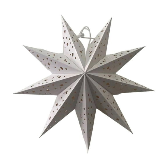 2025 & CISIL - Ne Cornered Paper Star Shaped Lampshade Christmas Hanging Lamp Decoration
