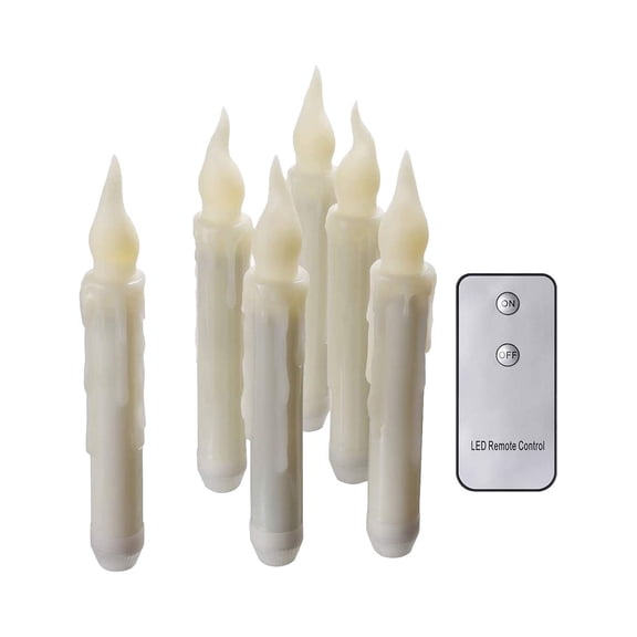 2025 & CISIL Remote Control Long Rod Wax With Hook Fish Line Christmas LED Candle Light Festival Atmosphere Layout Light