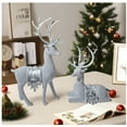 thumbnail image 1 of 2025 CISIL Set of 2 Christmas Reindeer Statues, 11.3" Sliver Decorative Deer Sculptures for Home Decor, Elegant Holiday Ornament for Living Room, Table Centerpiece, Christmas Decoration Gift, 1 of 6