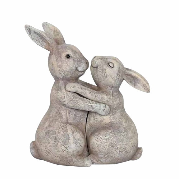 2025 & CISIL Table Two Piece Lov-ing Animals Hugging Statue Love Couple Cuddling Pair Figurine Ornament Animals Couples Sculptures