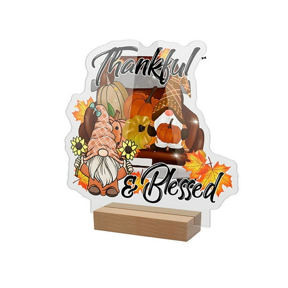 2025 & CISIL Thanksgiving Table Centerpieces Signs For Fall Decorations, Happy Thanks Gnomes For Fall Home Party Indoor Decor