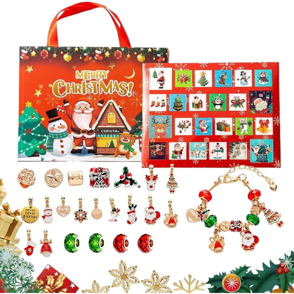 2025 Calendar Advent Bracelets, Christmas Bracelet Making Kit, Craft Making Kit For Sister Teenagers Holiday Birthday Daughter