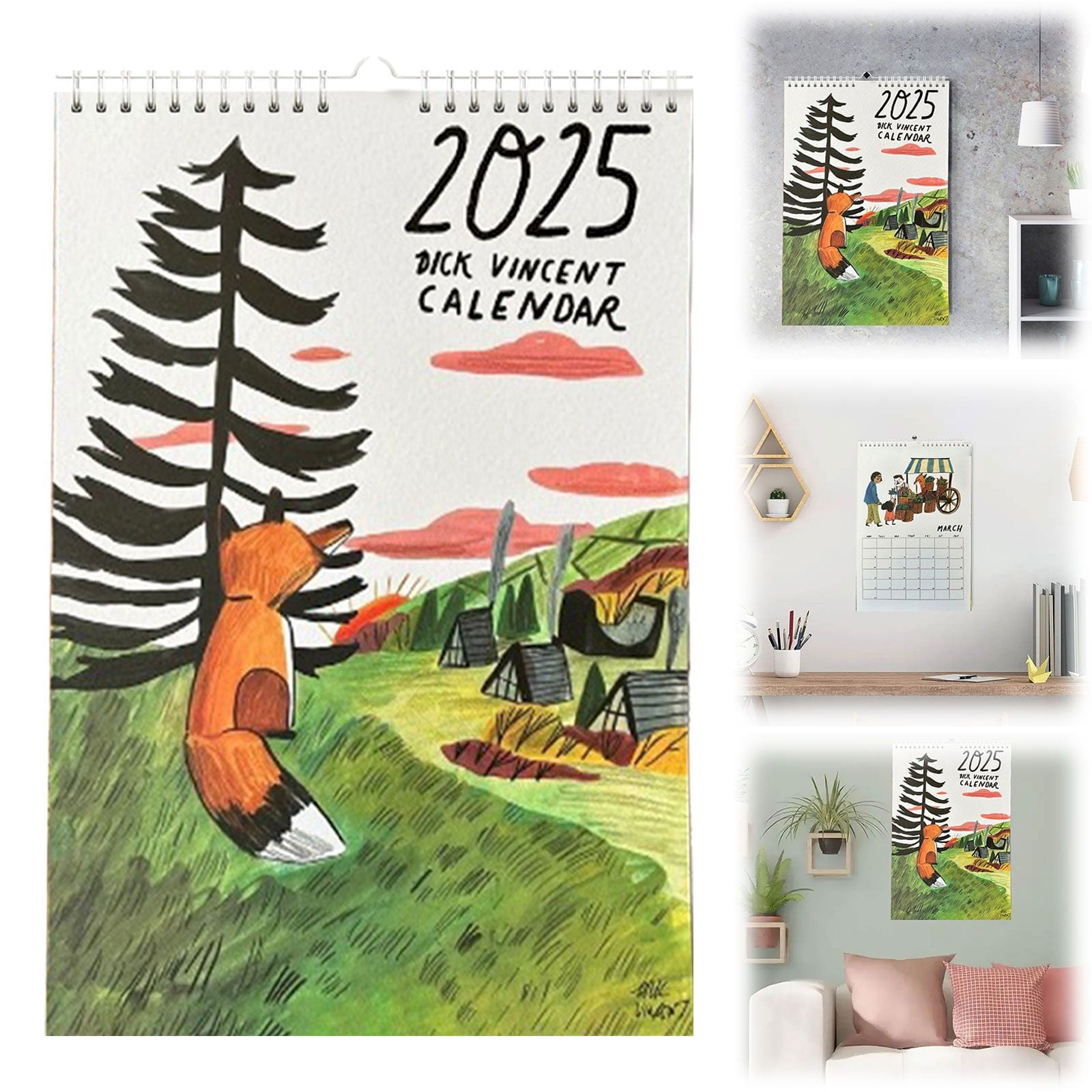 2025 Calendar Christmas Countdown Advent Calendar for Wall Table Decor