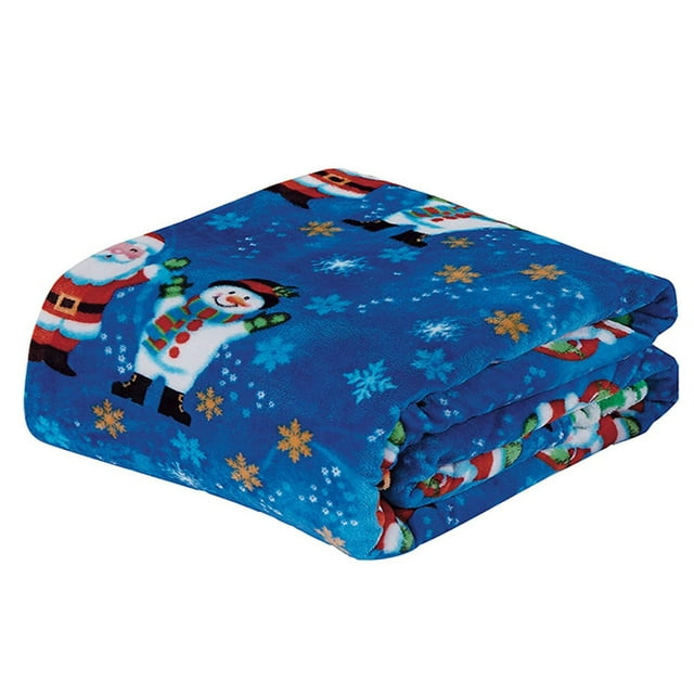 2025 Calendar Monthly Plan Aonity Christmas Blanket 75*100Cm (Blue