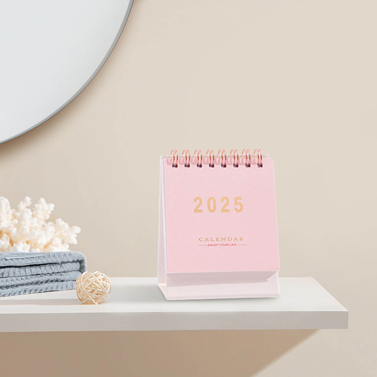 2025 Calendar Small Tabletop Calendar Runs From July 2024 To December