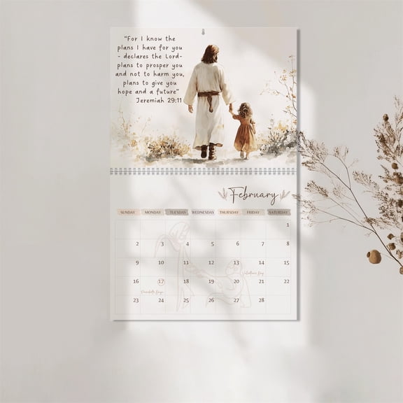 2025 Calendar Travels Chart for Gifts and Home Decor - Scenic Artwork, Religious Dates & Inspiring Quotes, Perfect for Spiritual Journey and Daily Organization multicolor