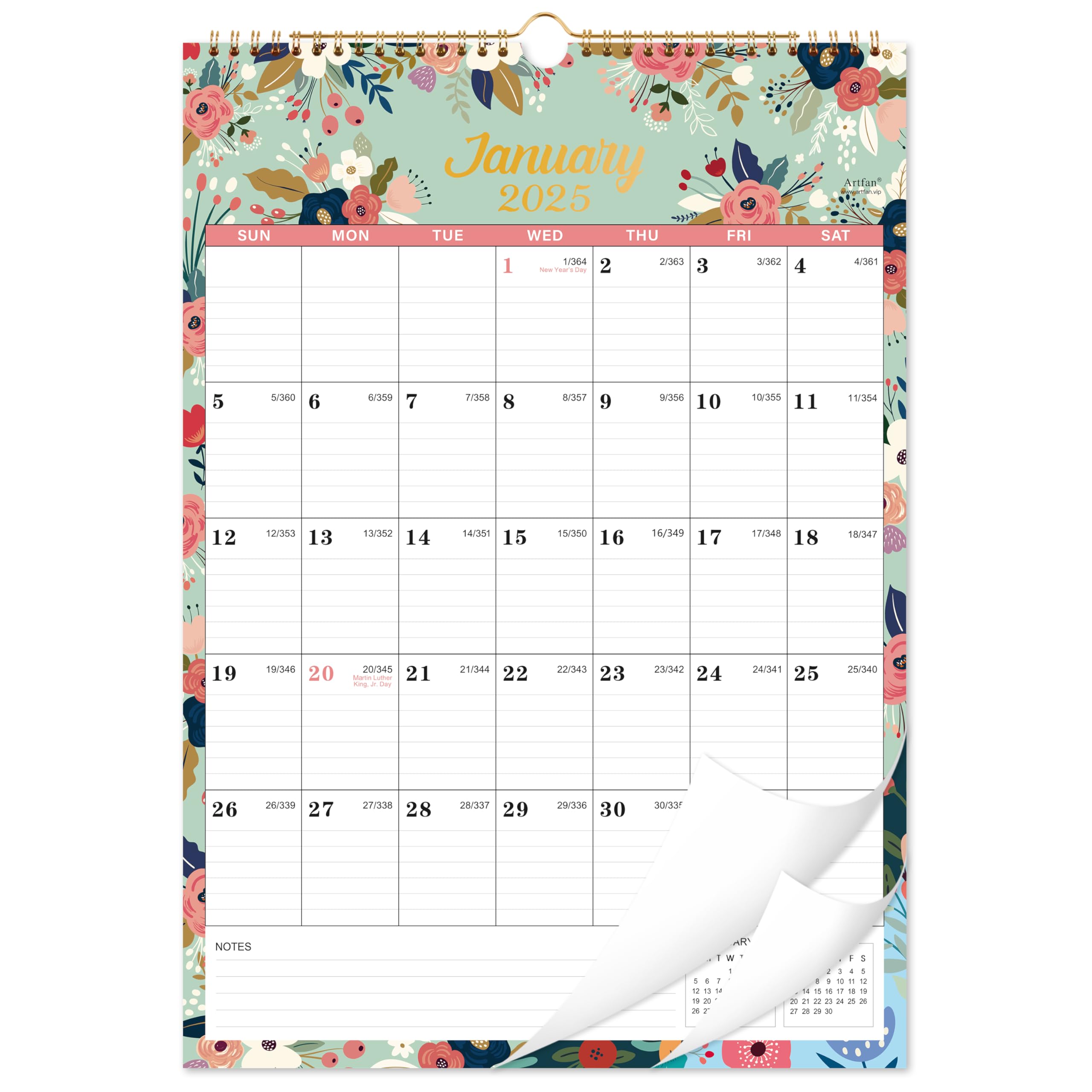 2025 Calendar Wall Calendar 2025, 12 Monthly Calendar from Jan. 2025