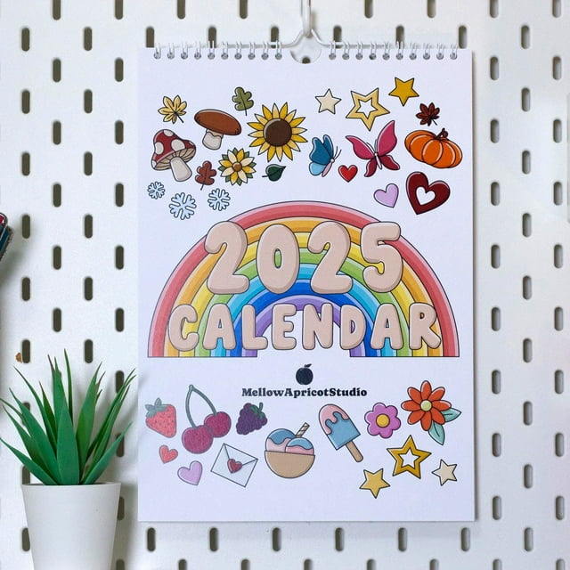 2025 Calendar 2025 Wall Calendar Colourful 2025 Wall Calendar A4