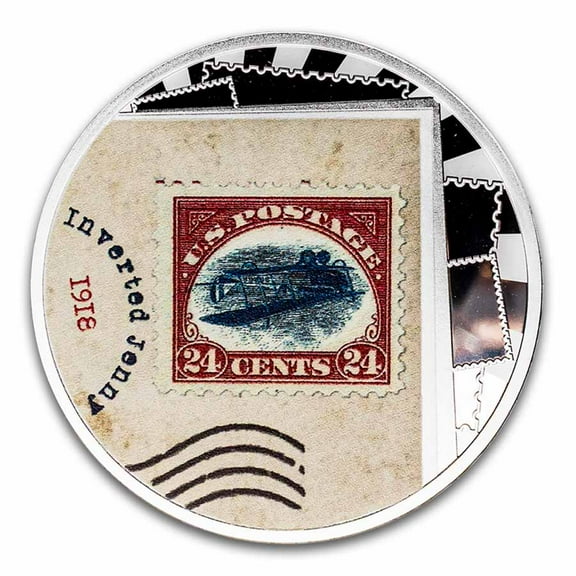 2025 Cameroon Silver inverted Jenny Stamp Coin (with Box & COA)
