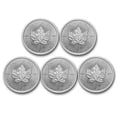 thumbnail image 1 of 2025 Canada 1 oz Silver Maple Leaf BU (Lot of 5), 1 of 2