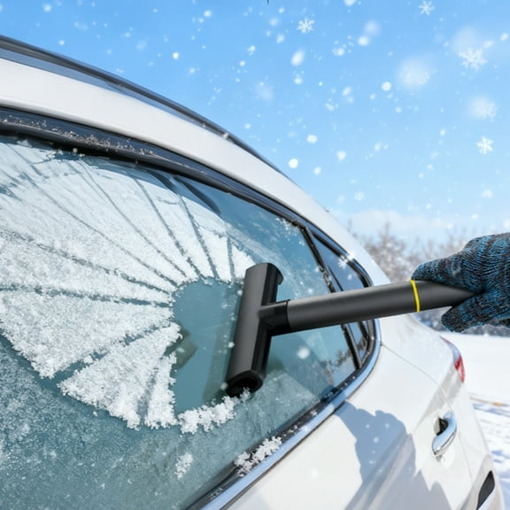 2025 Car Ice Scraper for Windshield,2 In 1 Extendable And Detachable Snow Removal Brush With Ergonomic Foam Grip And 180° Pivoting Brush Head,For Cars,Pickup Truc