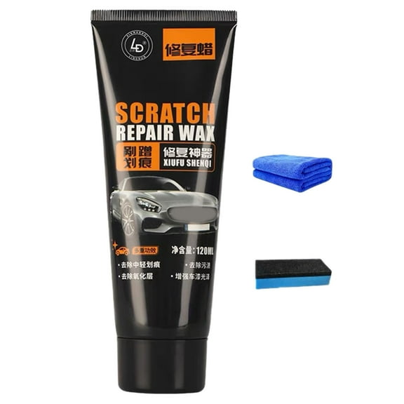 2025 Car Scratch Remover Paste for All Vehicles Deep Scratches Kit with Polish Wax Sponge and Microfiber Cloth