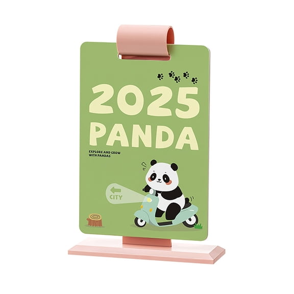 2025 Cartoon Panda Desk Calendar Lovely Animal Year Calendar Desktop Calendar Standing Calendar Pocket Calendar