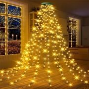 2025 Cascading Twinkle Lights for Christmas Tree, 8 Modes 100-600 Christmas Led Firefly Twinkle String Lights