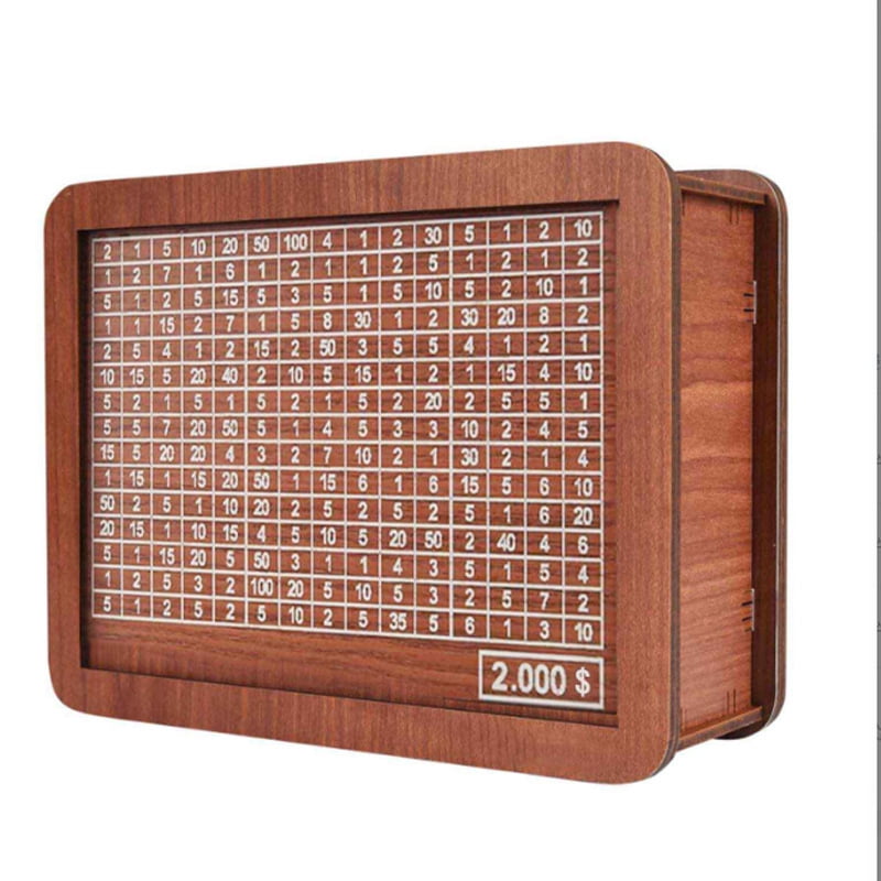 2025 Cash Vault Wooden Savings Box - Coin Counter Piggy Bank for Adults ...