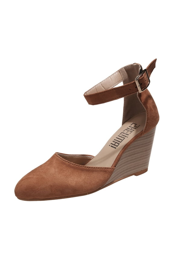 Women's Casual Closed Toe Wedge Sandals Summer Ankle Strap Non-Slip Espadrilles