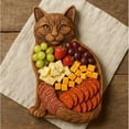 thumbnail image 1 of 2025 Cat Charcuterie Platter - 8-Tentacle Ocean Theme Board for Cheese, Meats & Fruits, Ideal Entertainer's Gift Cat Design Wood Serving Tray(8 Inch）, 1 of 5
