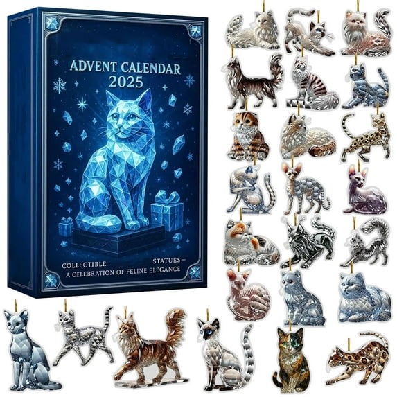 2025 Cats Advent Calendar 24 Days Of Sparkly Feline Christmas Countdown With Gifts For Kids Couples And Adult Cat Lovers