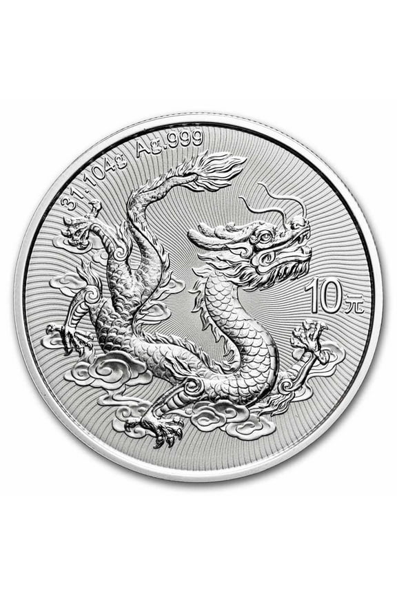 2025 China 1 oz Silver Dragon BU