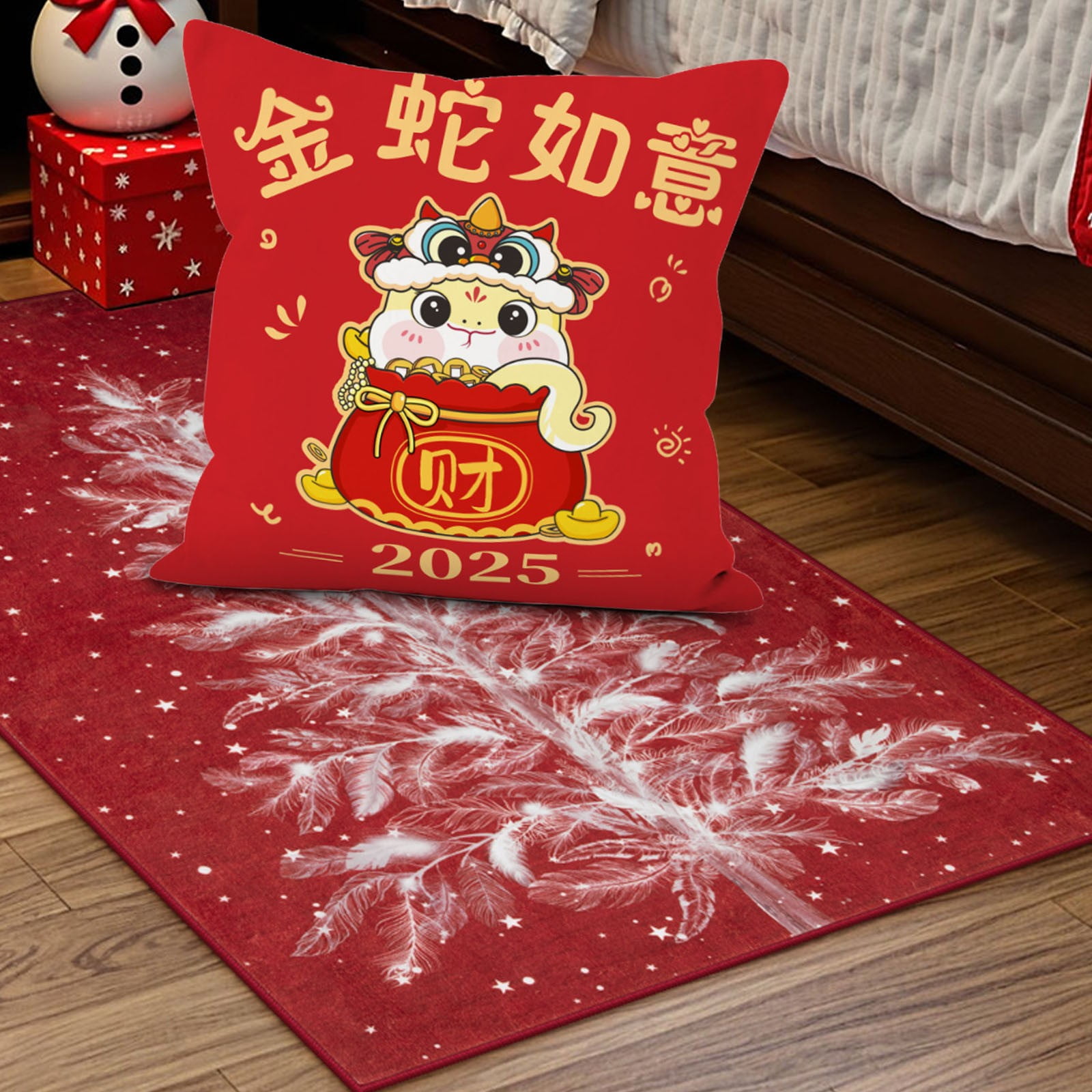 2025 Chinese New Year Decorations,Year Of The Snake Throw Pillow