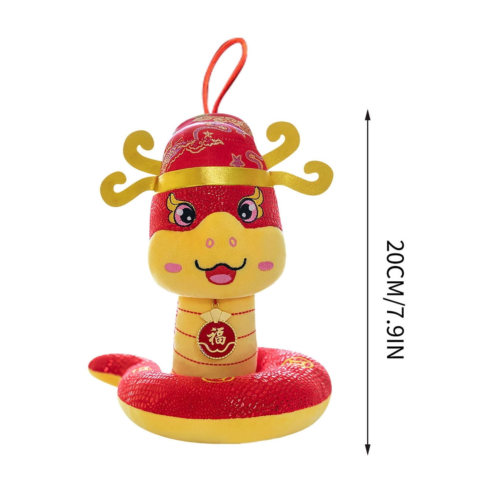 2025 Chinese New Year Plush Snake Animals Lucky Mascot Toys Red Chinese ...