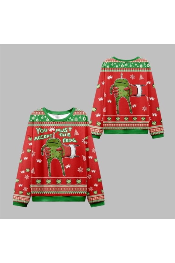 2025 Christmas Accept Japanese Frog 3D Sweater