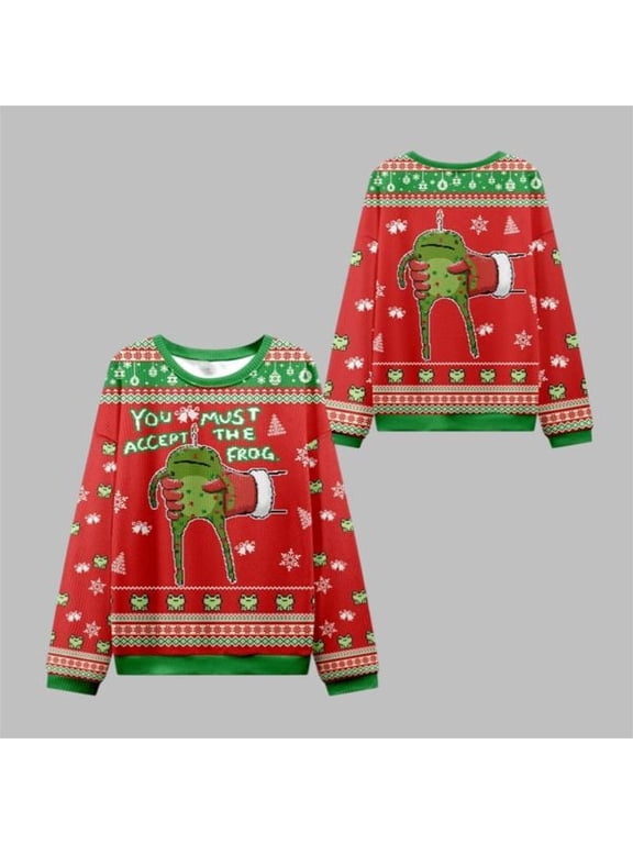 2025 Christmas Accept Japanese Frog 3D Sweater