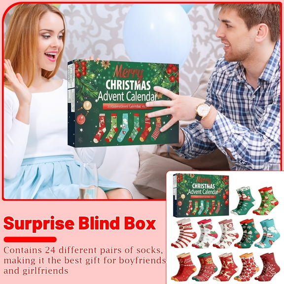 2025 Christmas Advent Calendar, 12 Days Christmas Warm Cotton Socks for Adults, Xmas Countdown Calendar , Xmas Accessories, Party Favor Gifts