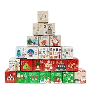 2025 Christmas Advent Calendar 24-PcsCandy Box Set,Mini Holiday Boxes with Cute Festive Designs for Candy/Gifts,DIY Christmas Countdown Decorations,Unique Party Favors & Handmade Craft Supplie