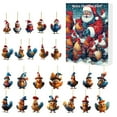 thumbnail image 1 of 2025 Christmas Advent Calendar Chicken with Santa Hats, 24 Days Countdown Calendar with 2D Hanging Ornaments, Funny Chicken Tree Decor for Kids Toddlers Xmas Gifts, 1 of 8